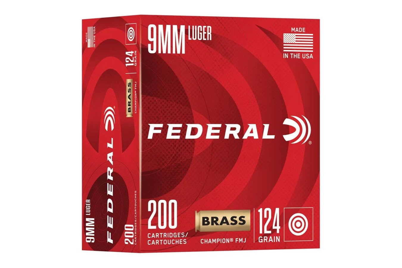 Federal 9mm 124gr FMJ Champion 200/Box